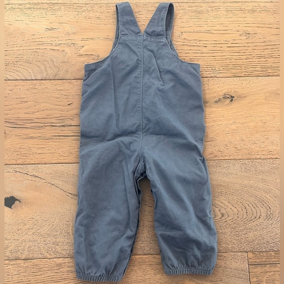 Carters Baby Boy Overall Set Bear Puppy Blue Stripes Long Sleeve 12 months - Picture 5 of 11